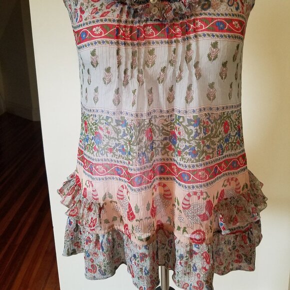 Solitaire Tank style shear beaded top sz M - Picture 2 of 6